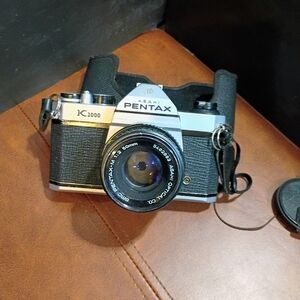 Pentax K1000 Classic Black and Silver Camera